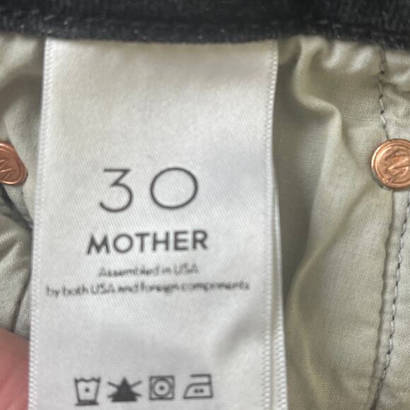 MOTHER  LOOKER‎ ANKLE FRAY SKINNY  BLACK  DISTRESS JEAN SIZE 30 - Picture 11 of 11